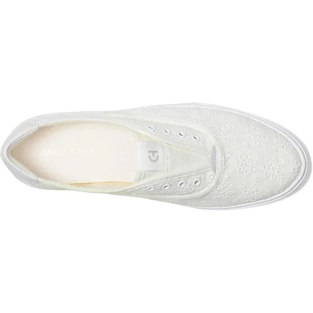 Cole Haan GrandPro Harbor Sneakers Women's White Canvas Casual Shoes ZOGG396